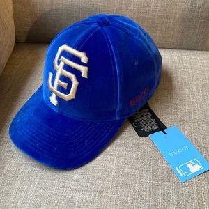 Gucci San Francisco Giants MLB Patch Velvet Baseball Hat